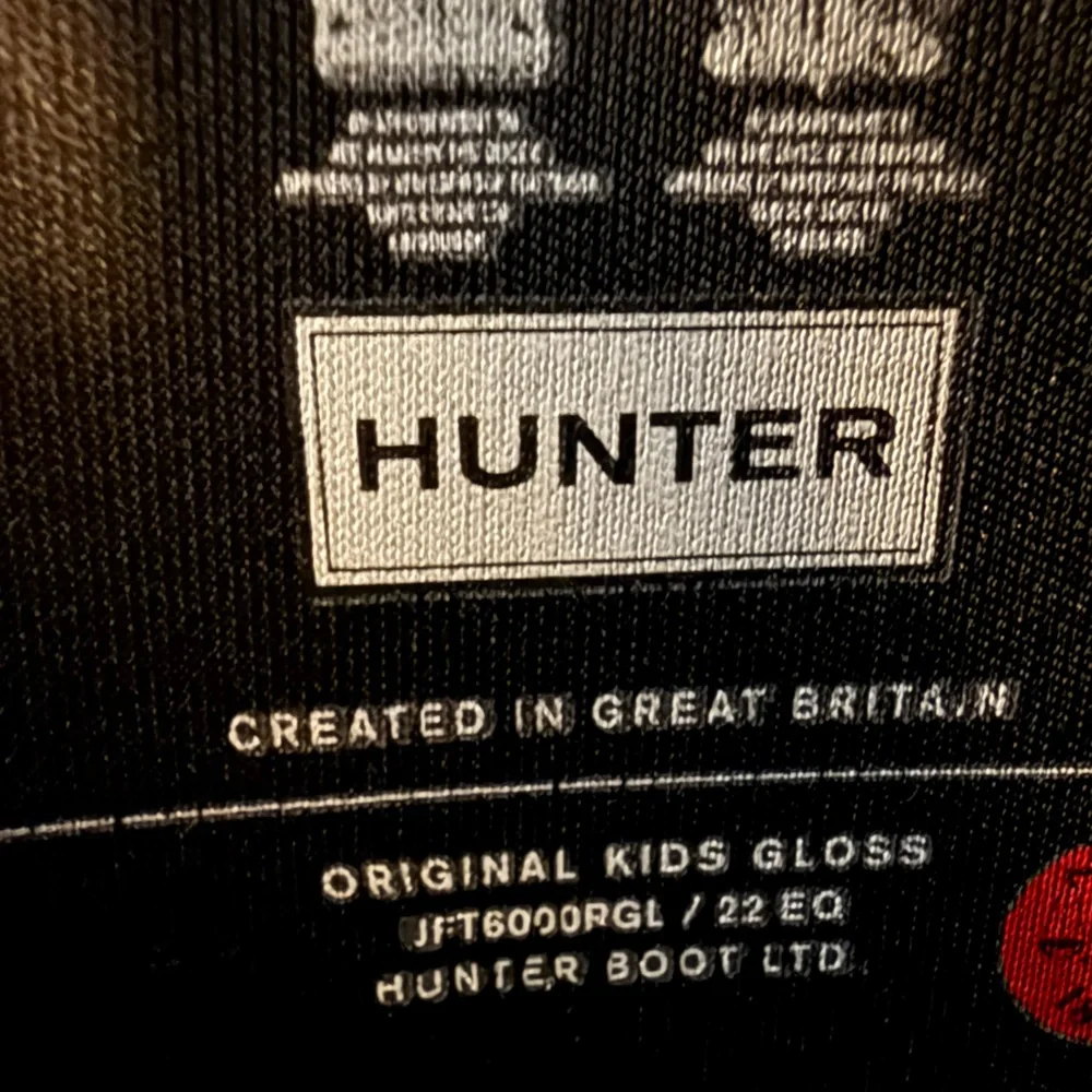Hunter Black Tall Rain Boots girls size 5 - Picture 4 of 5